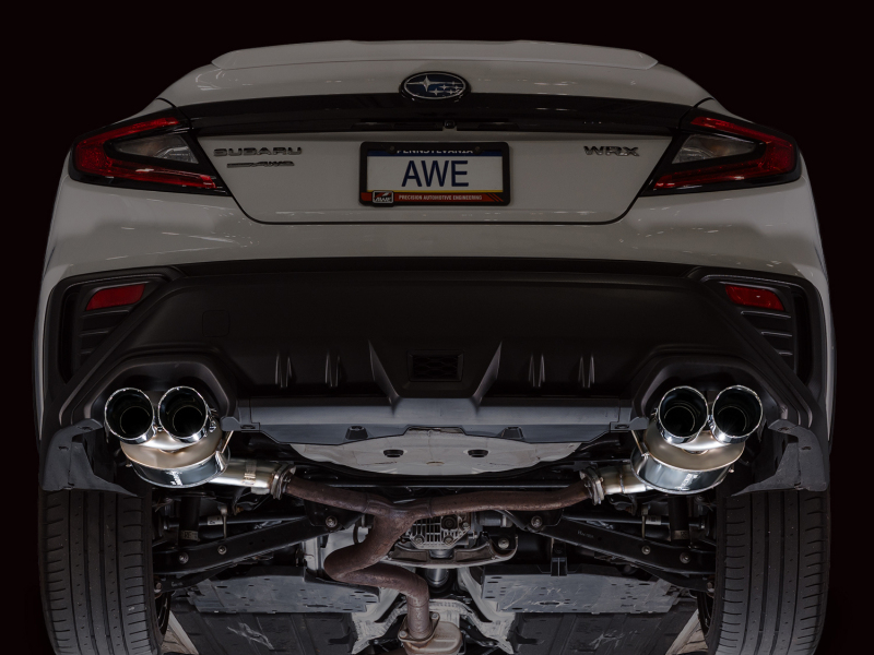AWE Tuning 22-25 Subaru VB WRX Touring Edition Axle-Back Exhaust - Chrome Silver Tips - Image 7