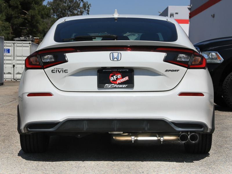 aFe POWER Takeda 2.5in 304 SS Cat-Back Exhaust w/ Polished Tips 22-25 Honda Civic L4-2.0L - Image 5