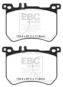 Alternative view of EBC 15+ Mercedes-Benz SL400 3.0 Twin Turbo Yellowstuff Front Brake Pads