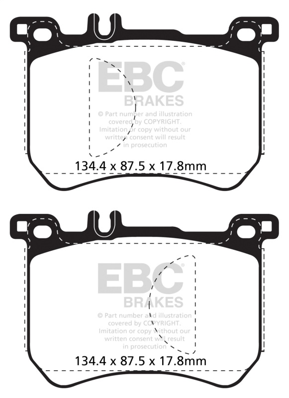 EBC 15+ Mercedes-Benz SL400 3.0 Twin Turbo Yellowstuff Front Brake Pads - Image 2