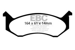 Alternative view of EBC 96-97 Dodge Ram Van B1500 Yellowstuff Front Brake Pads
