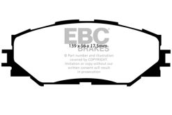 Alternative view of EBC 10-12 Lexus HS250h 2.4 Hybrid Yellowstuff Front Brake Pads