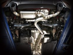 aFe 22-23 Hyundai Kona N L4 2.0L (t) Takeda 3in 304 SS Axle-Back Exhaust System w/ Polished Tips - Image 4