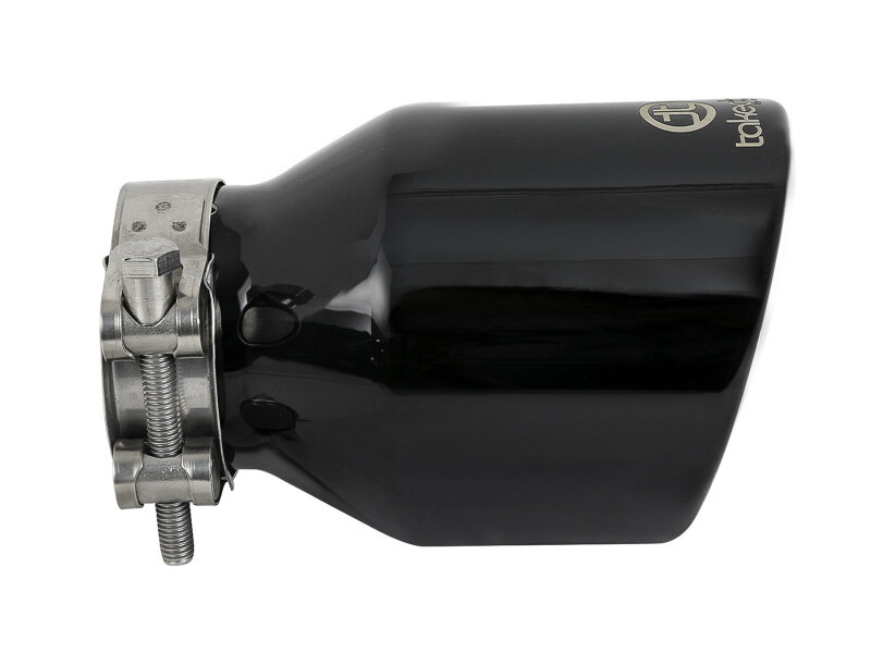 aFe Takeda Universal Exhaust Tip 2-1/2 IN Inlet x 4 IN Outlet x 6 IN L- Black - Image 2
