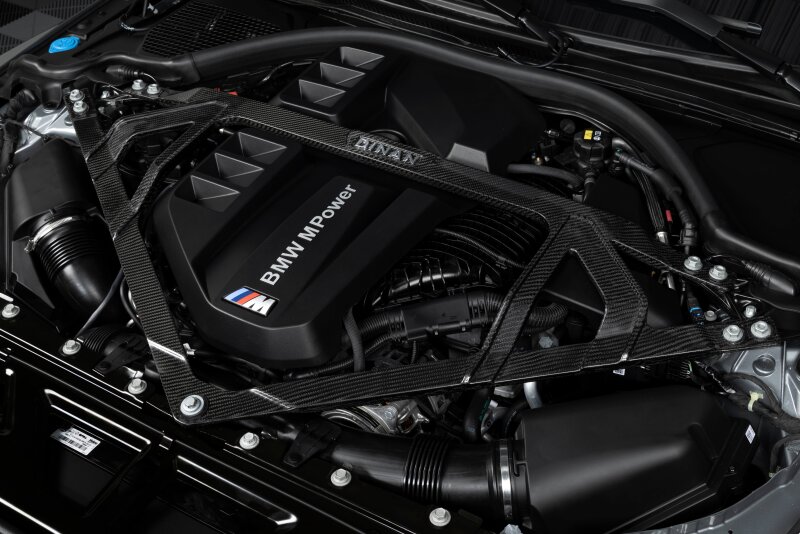 Dinan 21-27 BMW M2/M3/M4 (G80/G82/G83/G87) Gloss Carbon Fiber Strut Tower Brace - Front - Image 13