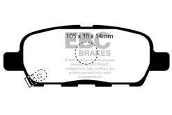 Alternative view of EBC 07-08 Infiniti G35 3.5 Sport Bluestuff Rear Brake Pads