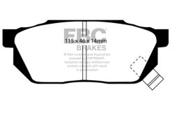 Alternative view of EBC 84-87 Honda Civic CRX 1.5 DX Yellowstuff Front Brake Pads