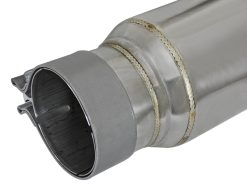 aFe MACH Force-Xp Resonator 2-1/2 IN Inlet/Outlet x 4 IN Dia. x 12 IN Body x 15 IN Overall Length - Image 4