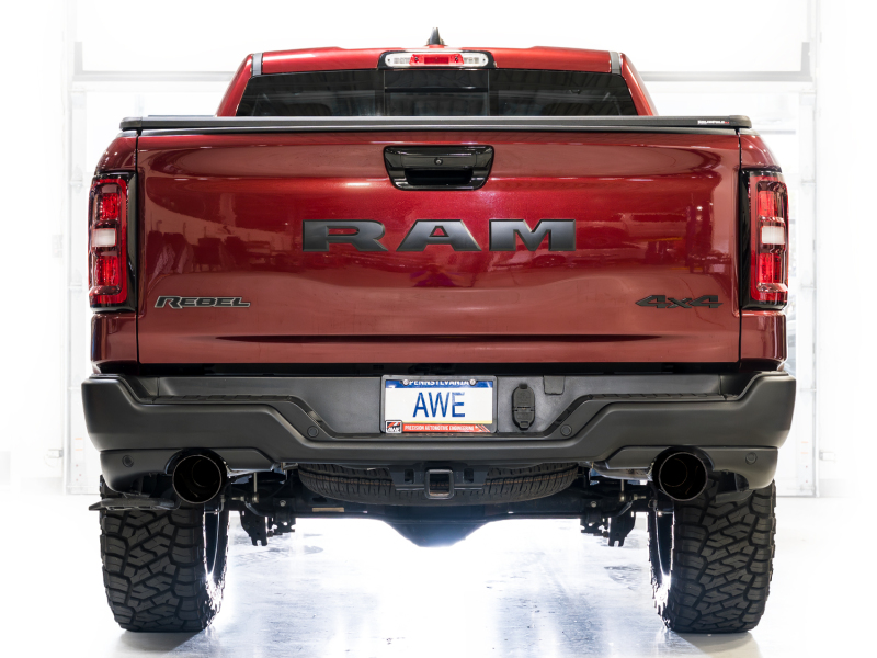 AWE Tuning 2025+ RAM 1500 3.0TT Rebel 0FG Cat-Back Exhaust w/ Diamond Black Tips - Image 4