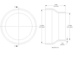 Alternative view of aFe POWER Universal Products Coupler Kit (5 x 4)in ID x 3in L - Black