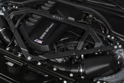 Alternative view of Dinan 21-27 BMW M2/M3/M4 (G80/G82/G83/G87) Matte Carbon Fiber Strut Tower Brace - Front