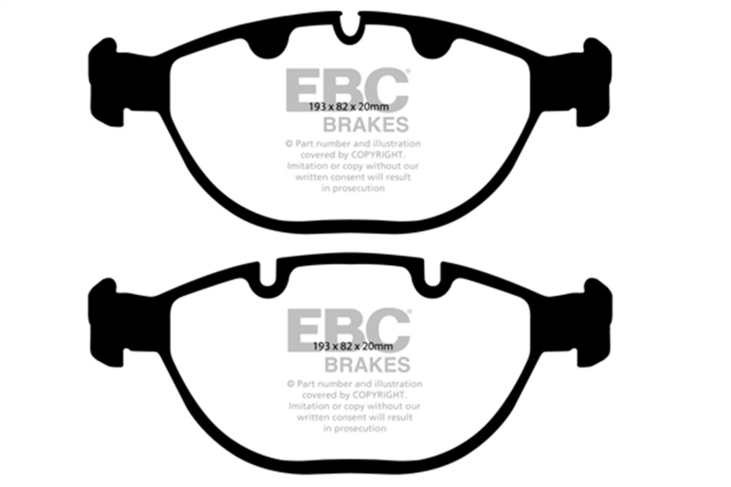 EBC 02-04 BMW X5 4.6 Yellowstuff Front Brake Pads - Image 2