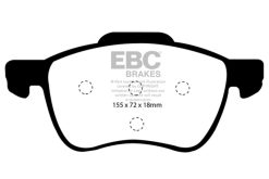 Alternative view of EBC 01-05 Volvo S60 2.3 Turbo T5 Yellowstuff Front Brake Pads