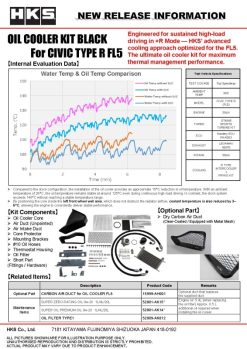 HKS 2023+ Honda Civic Type R FL5 S Type Oil Cooler Kit - Black - Image 3