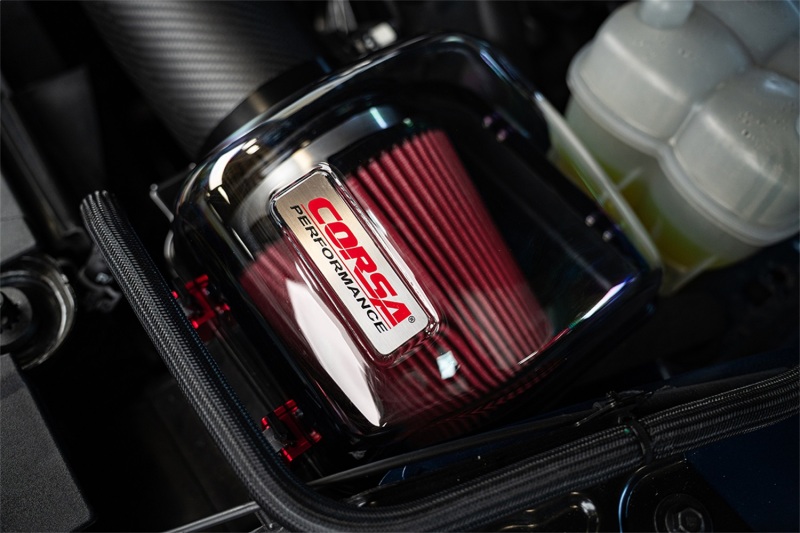 Corsa 24-25 Ford Mustang GT 5.0L V8 Carbon Fiber Cold Air Intake w/ DryTech Air Filters - Matte - Image 3