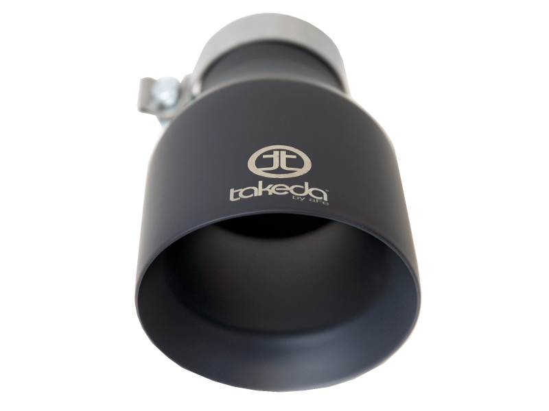 aFe Takeda Universal Exhaust Tip 3 IN Inlet x 5 IN Outlet x 9 IN L- Black - Image 3