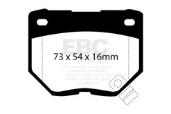 Alternative view of EBC Racing 89-95 Nissan Skyline (R32) 2.6TT GT-R RP-X Rear Brake Pads