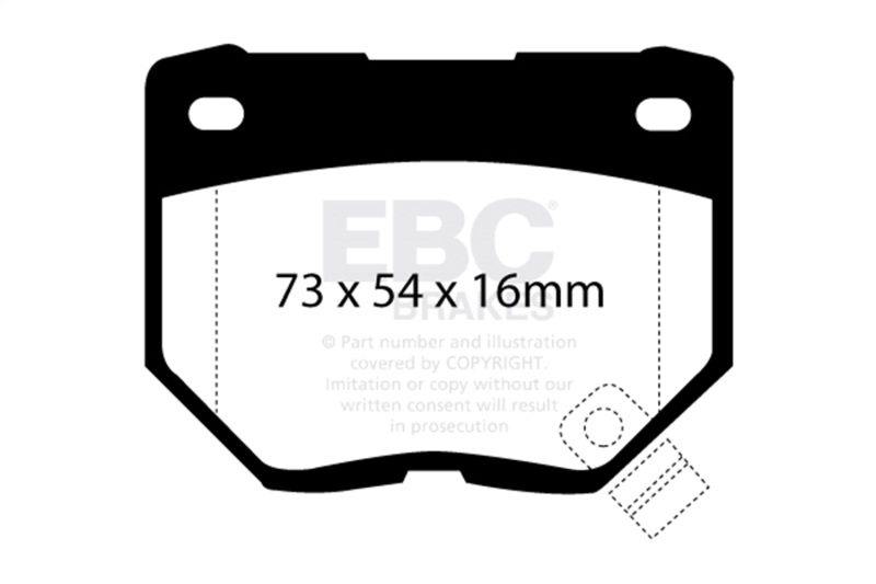 EBC 89-95 Nissan Skyline (R32) 2.6 Twin Turbo GT-R Redstuff Rear Brake Pads - Image 2