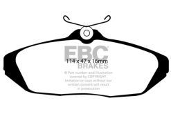 Alternative view of EBC 01-02 Dodge Viper 8.0 Bluestuff Rear Brake Pads