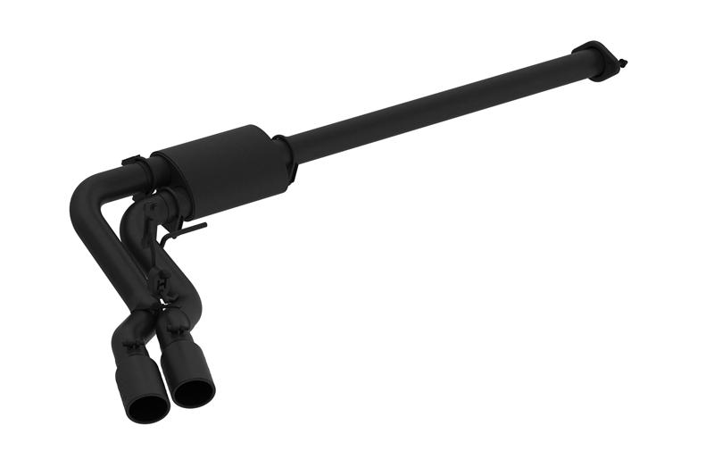 MBRP 15-16 Ford F-150 2.7L/3.5L/5.0L 3in Cat Back Single Side Pre-Axle Dual Exit Black Coated - Image 3