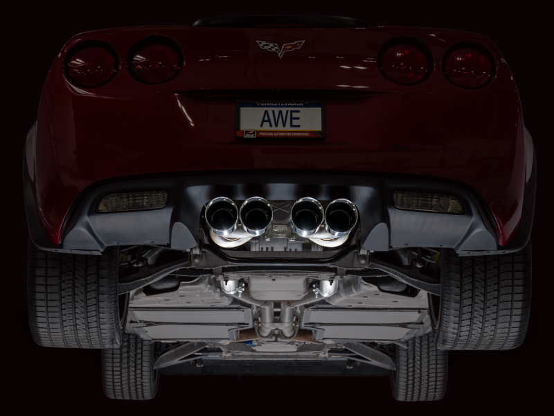 AWE Tuning 05-07 C6 Chevrolet Corvette 6.0L Touring Edition Axle-Back Exhaust w/ Chrome Silver Tips - Image 12