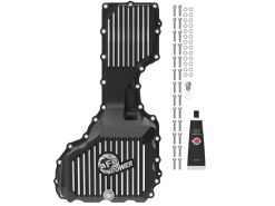 Alternative view of aFe 17-19 GM Diesel V8-6.6L L5P Engine Oil Pan w/ Machined Fins