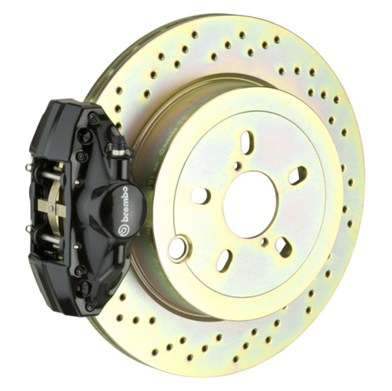 Brembo 99-05 323i/325i/328i (Excl. xDrive) Rr GT BBK 2 Pist Cast 2pc 294x19 1pc Rotor Drilled-Black