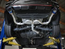 aFe Takeda 20-21 Kia Forte GT 1.6L (t) 3in to 2.5in SS Axle-Back Exhaust System w/ Blue Flame Tips - Image 5
