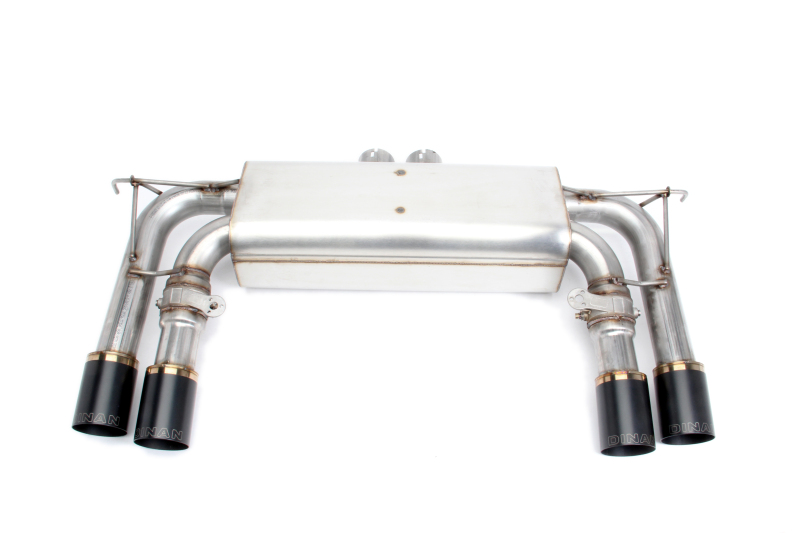 Dinan 15-19 BMW X5 M/X6 M (F85/F86) Free Flow Axleback Exhaust System - Black Tips - Image 2