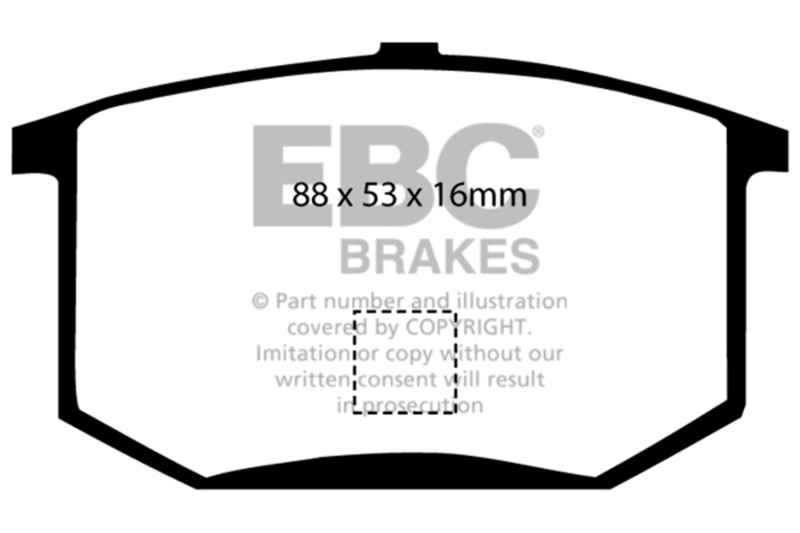 EBC 75-80 Lotus Esprit 2.0 Yellowstuff Rear Brake Pads - Image 2