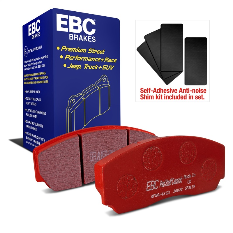 EBC 90-00 Aston Martin Vantage 5.3 (Twin Supercharged)(AP) Redstuff Front Brake Pads - Image 2