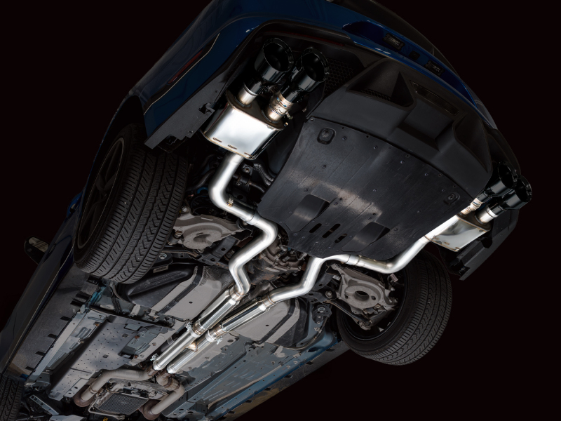 AWE Tuning 21-23 Ford Mustang Mach 1 SwitchPath Cat-Back Exhaust w/ Quad Diamond Black Tips - Image 2
