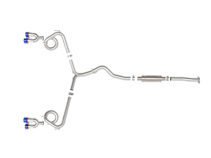 aFe Subaru WRX/STi 15-21 H4-2.0/2.5L Takeda 3in to 2-1/2in Stnlss Cat-Back Exhaust w/ Blue Flame Tip - Image 3