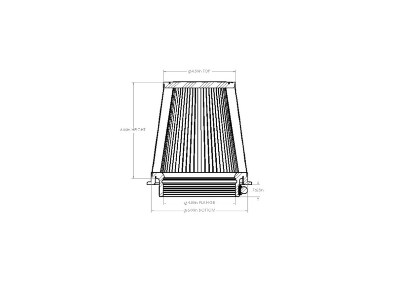 aFe Momentum Intake Replacement Air Filter w/ D2 Dura-Dry Media 4-1/2in F x6in B x4-1/2in T X 6in H - Image 6