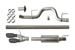 Alternative view of Roush 10-14 Ford F-150 / Raptor 6.2L Side Exit Black Tip Cat Back Exhaust