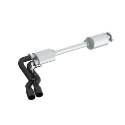 Alternative view of MBRP 15-20 Ford F150 Pre-Axle 4in OD Tips Dual Outlet 3in Black Coated Cat Back Exhaust