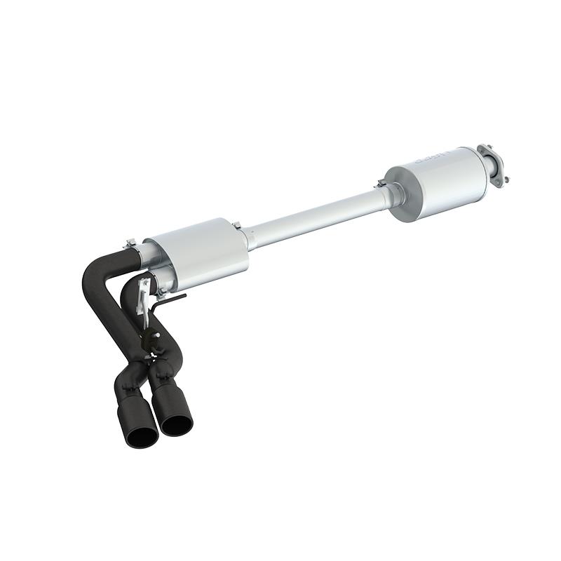 MBRP 15-20 Ford F150 Pre-Axle 4in OD Tips Dual Outlet 3in Black Coated Cat Back Exhaust - Image 2