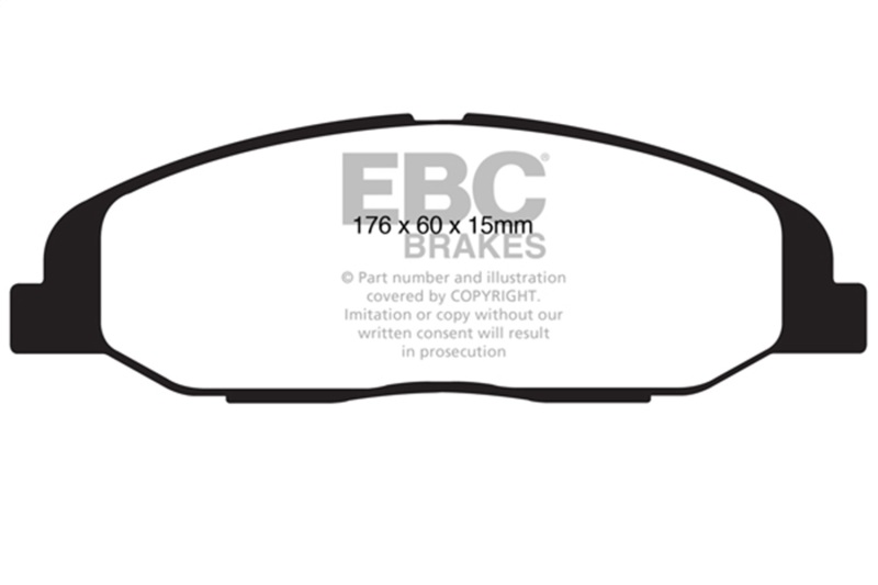 EBC 08-13 Cadillac CTS 3.0 Yellowstuff Front Brake Pads - Image 2