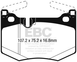 Alternative view of EBC 2016+ Lexus GS-F Bluestuff Rear Brake Pads