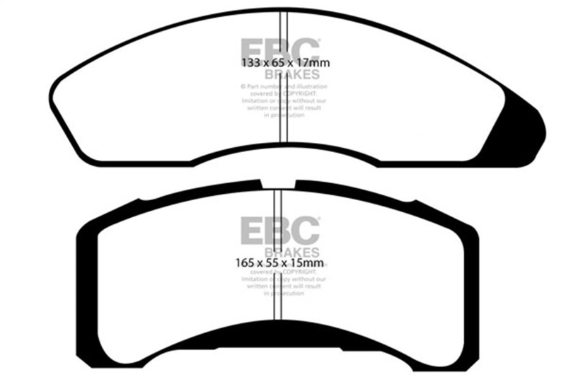 EBC 78-83 Ford Fairmont 2.3 Yellowstuff Front Brake Pads - Image 2