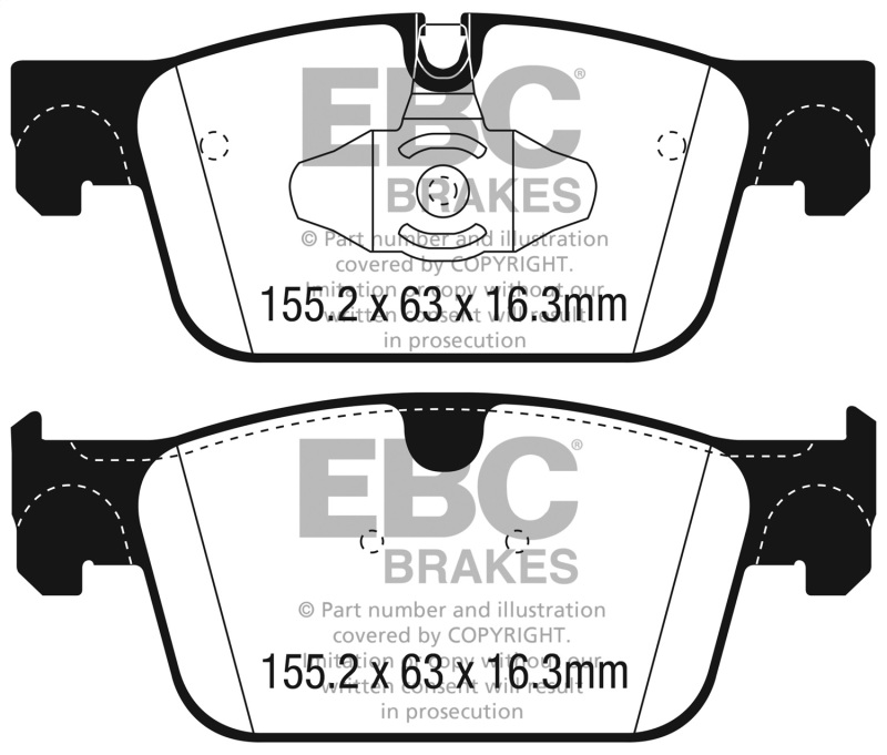 EBC 2017+ Volvo S90 2.0L Turbo Yellowstuff Front Brake Pads - Image 2