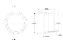Alternative view of aFe POWER Universal Products Coupler Kit (3-1/2 x 3)in ID x 3in L - Black