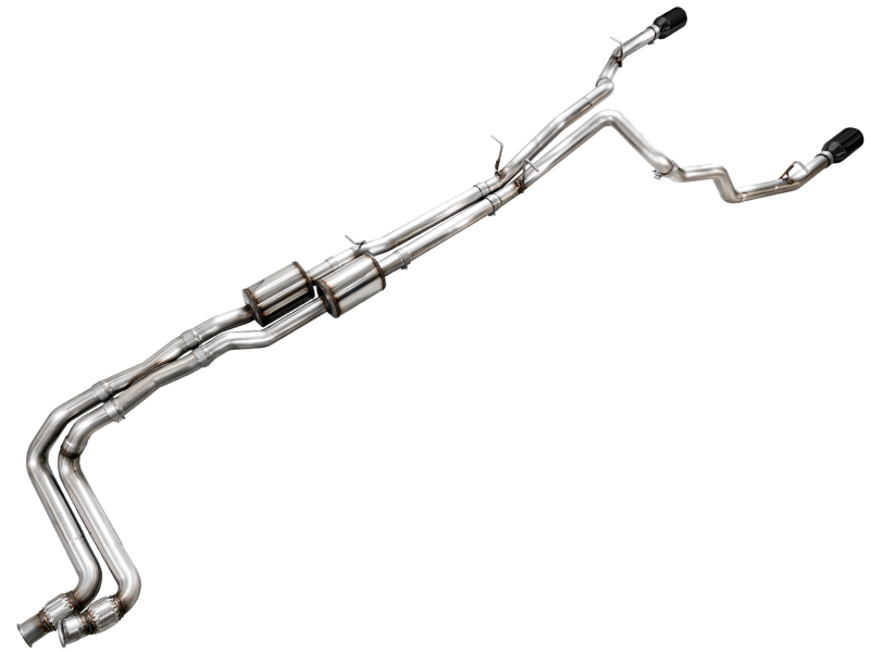 AWE Tuning 25+ RAM 1500 3.0TT 0FG Cat-Back Touring Exhaust - Diamond Black Tips - Image 9