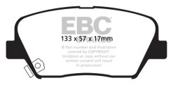 Alternative view of EBC 12+ Hyundai Azera 3.3 Yellowstuff Front Brake Pads