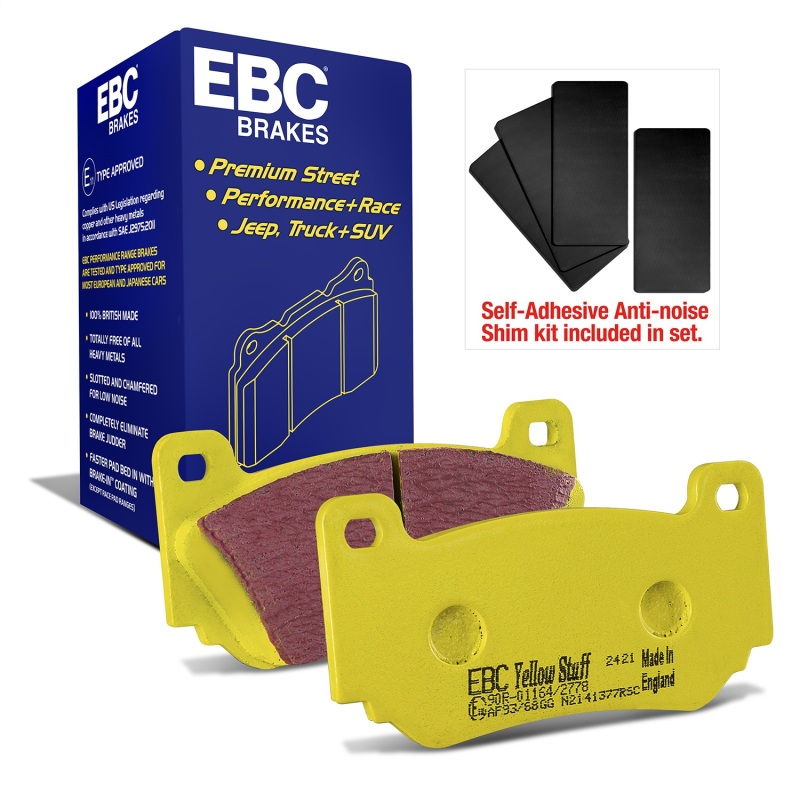 EBC 08-11 Lotus Exige 1.8 Supercharged (240) Yellowstuff Front Brake Pads - Image 3