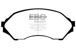 EBC 99-02 Mazda Protege 1.6 Yellowstuff Front Brake Pads