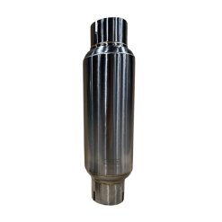 Kooks 3in Round Clamp In Muffler 10in Long Body Polished Stainless Steel - Image 4