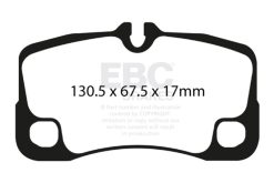 Alternative view of EBC 09-12 Porsche 911 (997) (Cast Iron Rotor only) 3.6 Carrera 2 Yellowstuff Rear Brake Pads