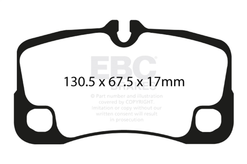 EBC 07-09 Porsche 911 (997) (Cast Iron Rotor only) 3.6 GT3 Bluestuff Rear Brake Pads - Image 2