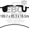EBC 2016+ Maserati Levante 3.0TT (424) Yellowstuff Front Brake Pads